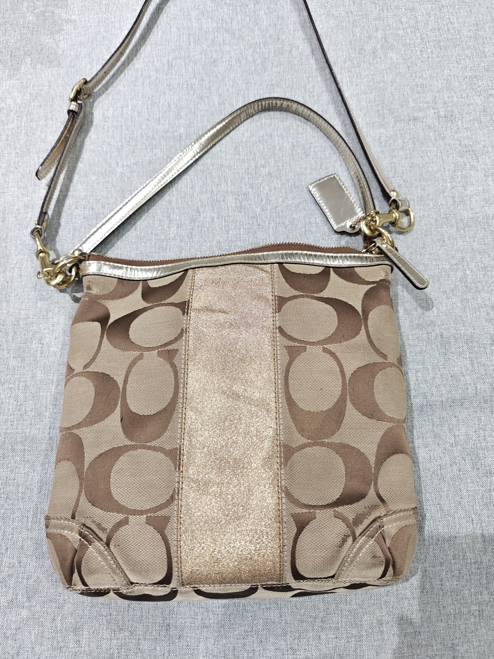 Vintage Coach Signature Parker 2-Way Hobo Crossbody Bag